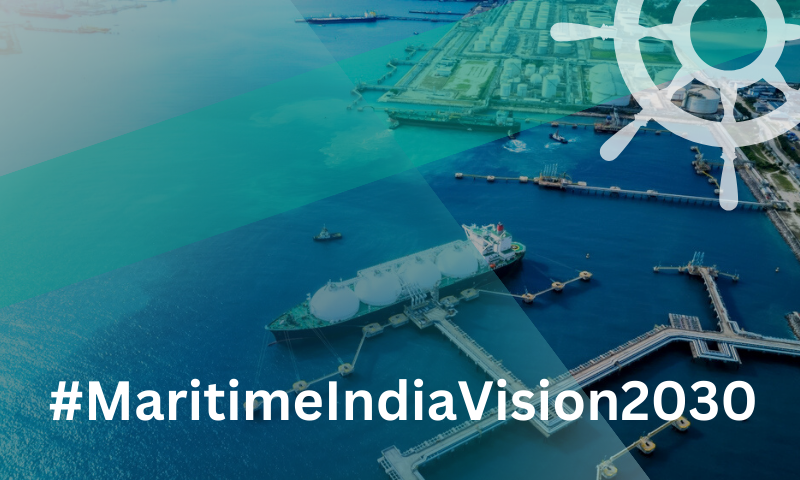 Ships at the port showing progress in Maritime India Vision 2030